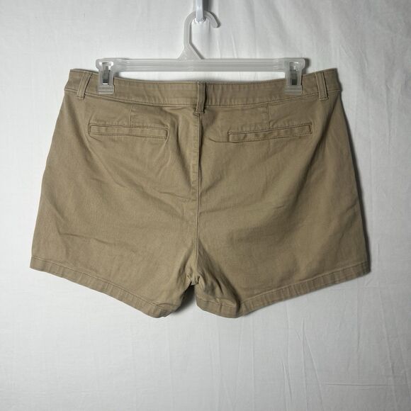 Lot Of 2- Old Navy 4’ Size 16 Twill Shorts Blue & Tan Casual Vacation Comfort - Picture 6 of 7